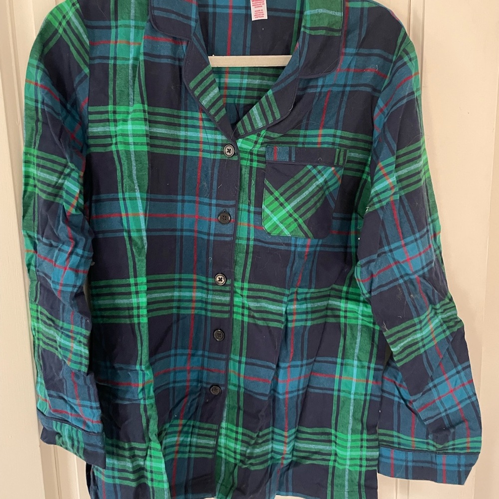 Target Green and Blue Plaid Pajama Set